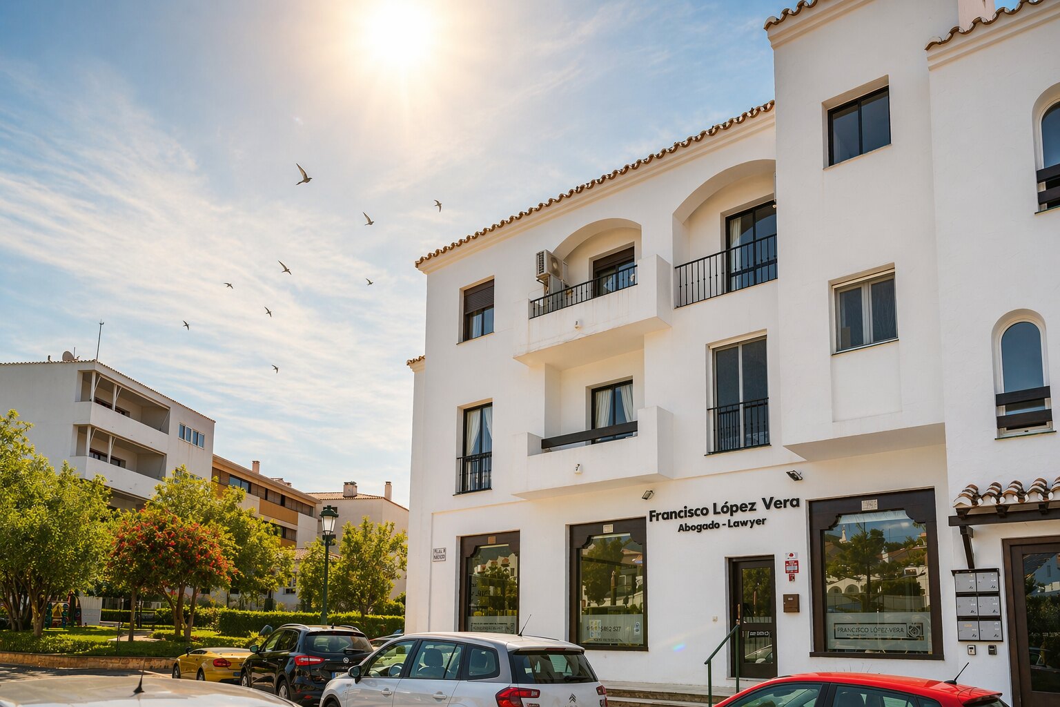 Fachada del despacho en Nerja